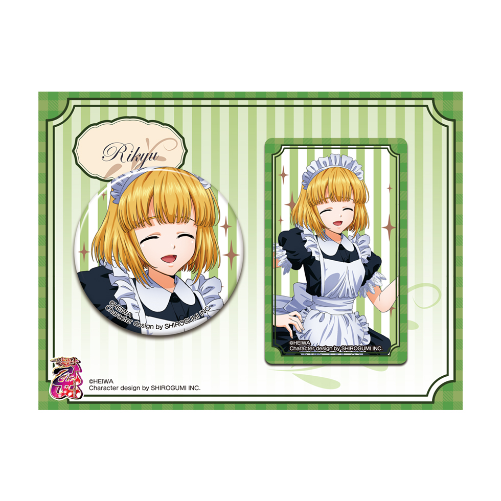 【11月下旬頃発送】《受注生産》戦国乙女 缶バッチ＆カードセットメイドVer.【リキュウ】※2025年10月26日までの商品画像1