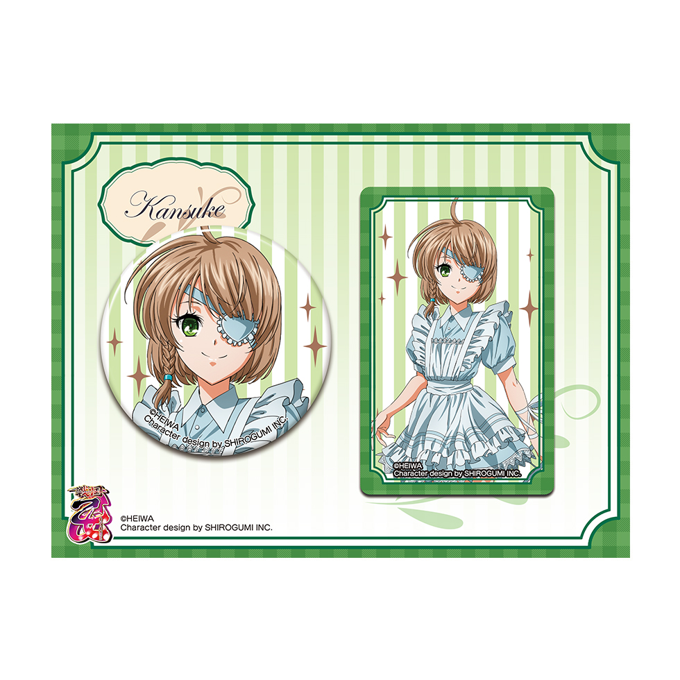 【5下旬～6月上旬頃発送】《受注生産》戦国乙女 缶バッチ＆カードセットメイドVer.【カンスケ】※2026年4月26日までの商品画像1