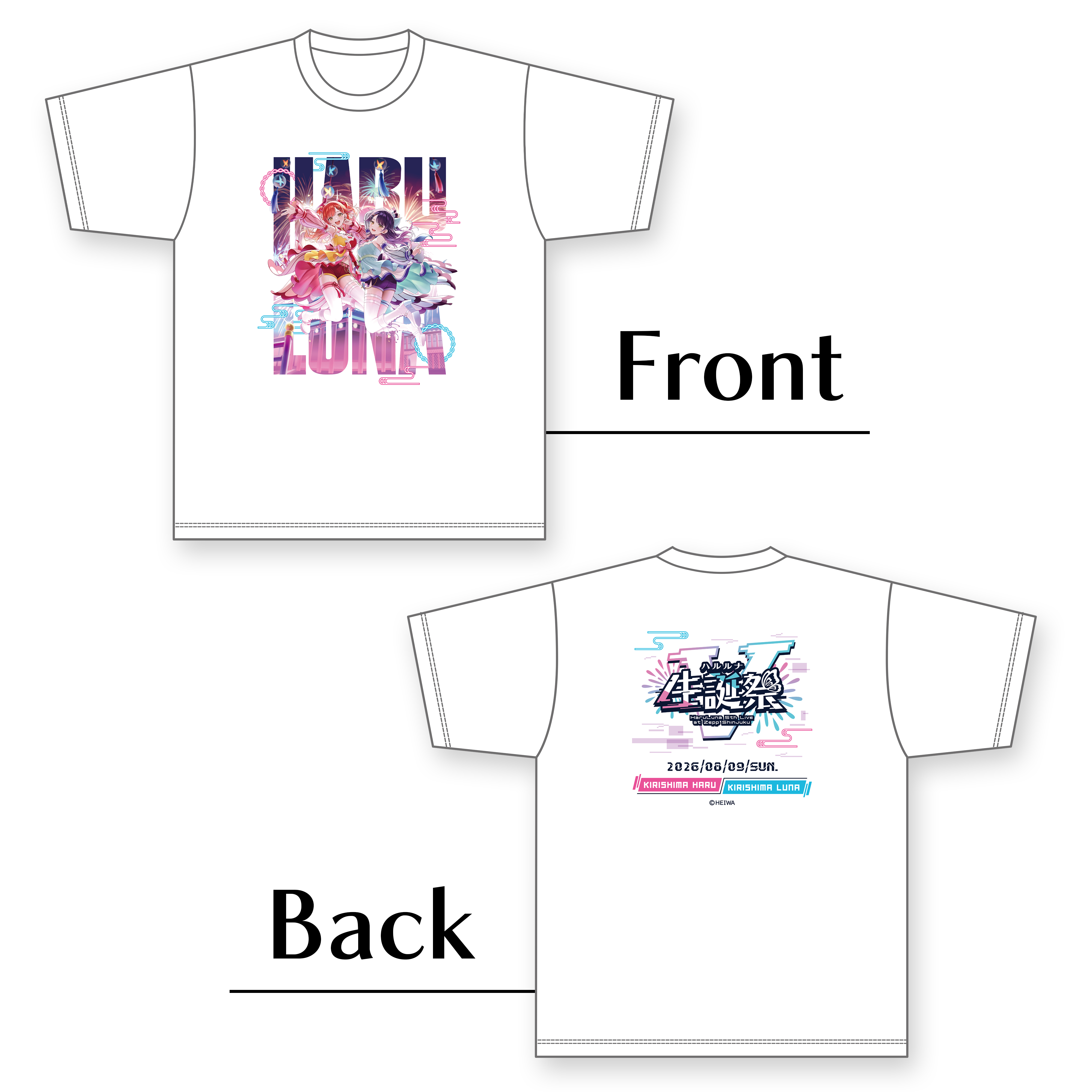 【ハルルナ生誕祭V】グラフィックTシャツ ※2026年7月20日以降順次発送の商品画像1